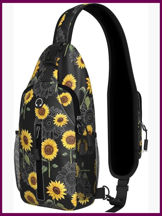 Mini Crossbody Sling Bag Water Resistant Casual Daypack for Travel Hiking
